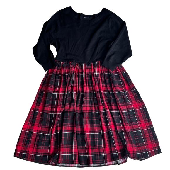 Torrid Black Sweater Dress with Tartan Plaid Skirt - Picture 2 of 9